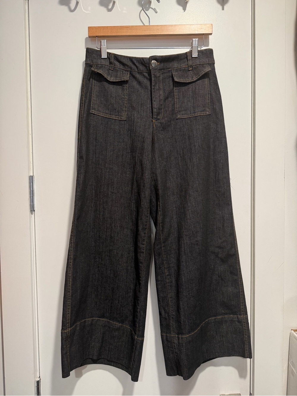 Zara CULOTTE DENIM PANTS